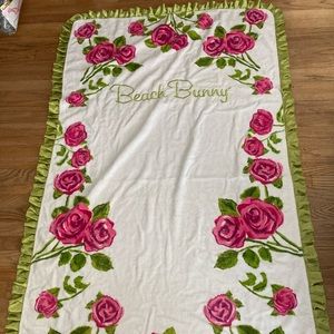 Beach Bunny Towel flowers pristine